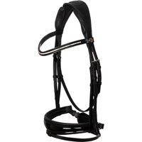 Produktbild von Acavallo Anatomische Ledertrense mit verstellbarem Nasenriemen in Schwarz