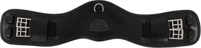 Acavallo Anatomischer Dressurreitgurt aus Leder in Schwarz 55cm/22" – Bild 1 von 5