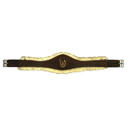 Acavallo Anatomischer Gurt aus Kalbsleder mit Lammfell in Braun 130 cm – Bild 1 von 1