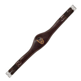 Acavallo Anatomischer Langgurt aus Kalbsleder mit Gel in Braun 135 cm – Bild 1 von 4