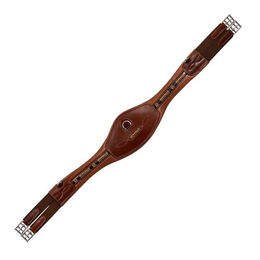 Acavallo Anatomischer Langgurt aus Kalbsleder und Nylon in Cognac Braun 130 cm – Bild 1 von 5