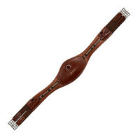Produktbild von Acavallo Anatomischer Langgurt aus Kalbsleder und Nylon in Cognac Braun 130 cm