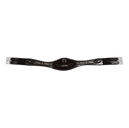 Produktbild von Acavallo Anatomischer Langgurt aus Kalbsleder und Nylon in Schwarz 130 cm