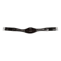 Produktbild von Acavallo Anatomischer Langgurt aus Kalbsleder und Nylon in Schwarz 130 cm