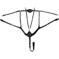 Produktbild von Acavallo Anatomisches Lederplastron mit 5-Punkt-Befestigung für Vollblut in Schwarz