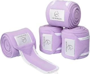Produktbild von Acavallo Anti-Pilling Polo-Bandagen für Pferde aus Fleece in Lila 4er Pack