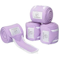 Produktbild von Acavallo Anti-Pilling Polo-Bandagen für Pferde aus Fleece in Lila 4er Pack