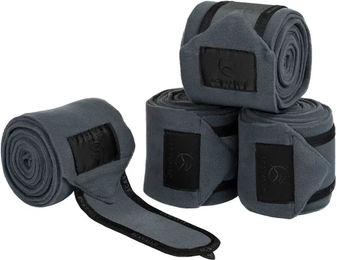 Produktbild von Acavallo Anti-Pilling Polo-Gamaschen aus Fleece für Pferde Grau 4er Pack