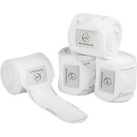 Produktbild von Acavallo Anti-Pilling Polo-Gamaschen aus Fleece für Pferde Weiß 4er Pack