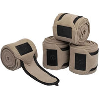 Produktbild von Acavallo Anti-Pilling Polo-Gamaschen für Pferde aus Fleece in Beige (4er Pack)