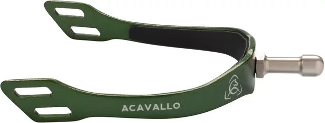 Produktbild von Acavallo Arena Aluplus 2.0 Reitsporen aus Aluminium mit wechselbarem Griff 15 mm Grün