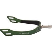 Produktbild von Acavallo Arena Aluplus 2.0 Reitsporen aus Aluminium mit wechselbarem Griff 15 mm Grün