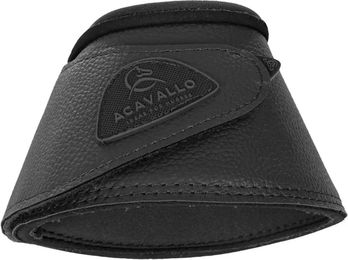 Acavallo Bell Boots Gamaschen aus Kunstleder mit Klettverschluss Schwarz Größe M – Bild 1 von 2
