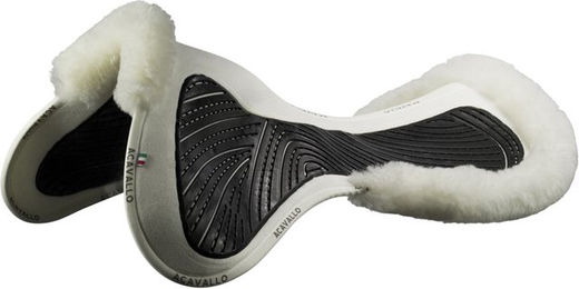 Produktbild von Acavallo CC Gel und Memory Foam Half Pad EcoWool Sattelunterlage Weiß