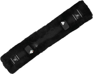 Acavallo Classic Gel Gurtenschoner für Kurzsättel mit Lammfell in Schwarz – Bild 1 von 2