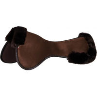 Produktbild von Acavallo Close Contact Memory Foam Half Pad für Pferde mit Lammfell in Braun