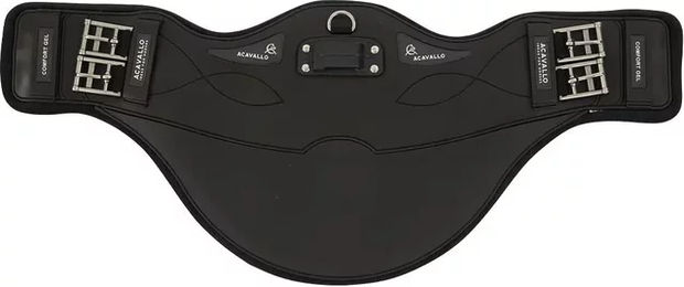 Acavallo Comfort Gel Reitlatzgurt mit Stollenschutz aus Kunststoff Schwarz 65 cm – Bild 1 von 6