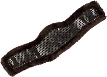 Acavallo Contour Classic Gel Kurzgurt Schoner mit Lammfell in Braun Größe M – Bild 1 von 2