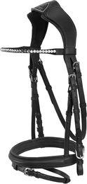 Acavallo Cupido Anatomische Leder Trense für Warmblut in Schwarz – Bild 1 von 3