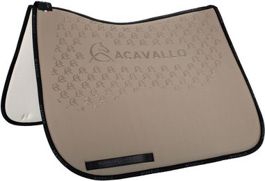 Acavallo Dressage Pad Lycra Gel Grip mit Bambusfaser in Beige – Bild 1 von 2