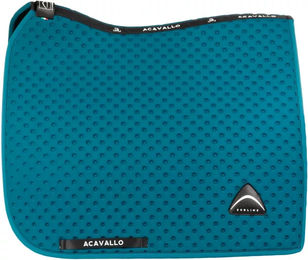 Produktbild von Acavallo Dressursattelunterlage für Pferde mit quadratischer Hinterecke in Grün und Türkis