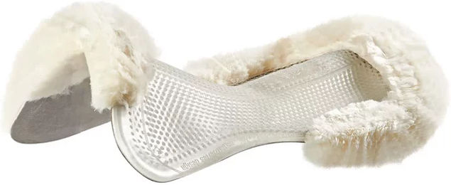 Acavallo Dri-Lex Active Gel Pad mit Lammfell für Pferde Größe L Weiß – Bild 1 von 3