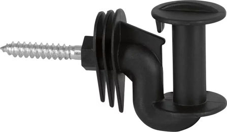Produktbild von Acavallo Eckisolatoren Band bis 40mm Schwarz Kunststoff 8er Pack