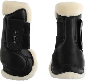 Acavallo Ecoleath Gamasche aus Kunstleder für Pferde in Schwarz oder Braun Größe WB – Bild 1 von 3