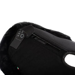 Acavallo Ecowool Front Riser Widerristfreies Konfigurations-Taschenpad aus Wolle Schwarz OneSize – Bild 1 von 4