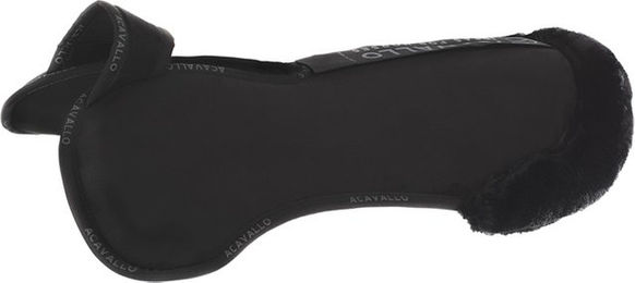 Acavallo Ecowool Widerristfreies Konfigurations-Taschenpad mit Front Riser aus Wolle in Schwarz/Natural – Bild 1 von 2