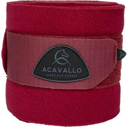 Produktbild von Acavallo Elastische Fleece-Gamaschen für Pferde in Rot 2er-Pack