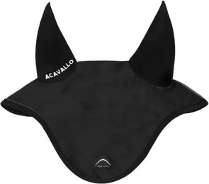 Produktbild von Acavallo Fliegenhaube für Pferde aus Silikon in Schwarz