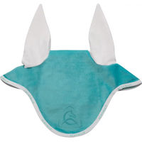 Produktbild von Acavallo Fliegenhaube für Pferde aus Silikon in Transparent Blau Türkis