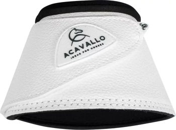Acavallo Gamaschen aus Kunstleder mit Klettverschluss in Weiß Größe M – Bild 1 von 2