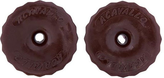 Acavallo Gebissunterlegscheiben aus weichem Gummi für Pferde in Schwarz oder Braun – Bild 1 von 3