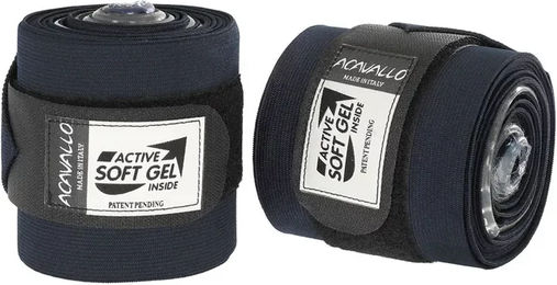 Acavallo Gel Elastic Bandagen Blau für Pferde – Bild 1 von 3