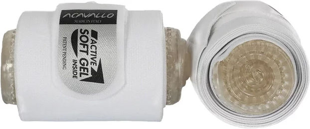 Acavallo Gel Elastic Bandagen Gamaschen für Pferde Weiß – Bild 1 von 3