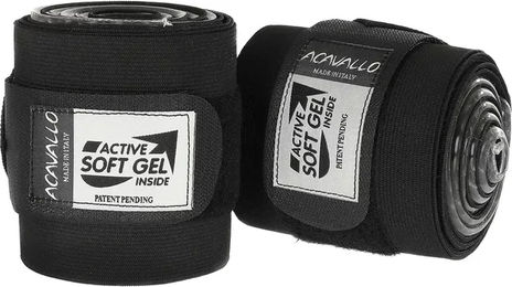 Acavallo Gel Elastic Bandagen Schwarz für Pferde – Bild 1 von 7