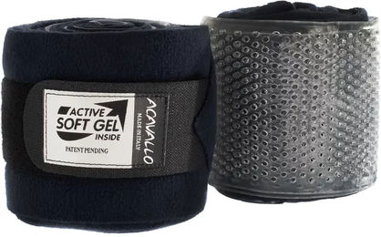 Acavallo Gel Fleece Gamaschen für Pferde in Blau – Bild 1 von 3