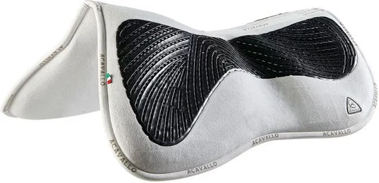 Acavallo Gel & Memory Foam Half Pad Pferdedämpfer Weiß Größe L – Bild 1 von 3