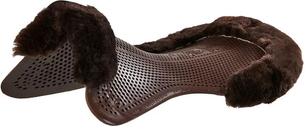 Acavallo Gel Pad ACTIVE DriLex mit Lammfell für Pferde Braun Größe L – Bild 1 von 2