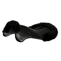 Produktbild von Acavallo Gel Pad hinten erhöht mit Schaffell Schwarz