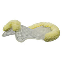Produktbild von Acavallo Gel Pad Massage mit Schaffellrand Transparent Natur OneSize