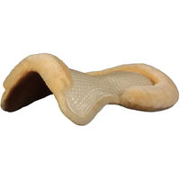 Produktbild von Acavallo Gel Pad Massage mit Schaffellrand und Schaffellunterseite in Natur