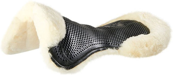 Acavallo Gel Pad mit Lammfell für Pferde Größe M schwarz/natur – Bild 1 von 1