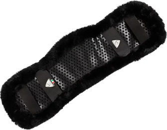 Acavallo Gel Sattelgurtschoner mit EcoWool anatomisch geformt Schwarz Größe L – Bild 1 von 3