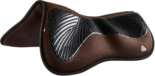 Acavallo Gel und Memory Foam Half Pad Pferdedämpfer Braun Größe M – Bild 1 von 3