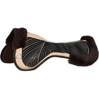 Produktbild von Acavallo Gel und Memory Foam Half Pad Sattelpad mit Lammfell in Braun oder Beige