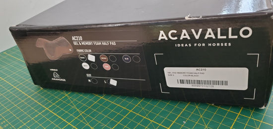 Acavallo Gel und Memory Foam Halfpad für Pferde Schwarz Größe L – Bild 1 von 13