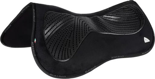 Acavallo Gel und Memory Foam Halfpad Pferdedämpfer Schwarz Pony/COB – Bild 1 von 10